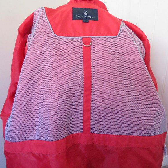 Misty Harbor RED Rain Jacket with Hood Lined Size 14 (K7) - Picture 8 of 9